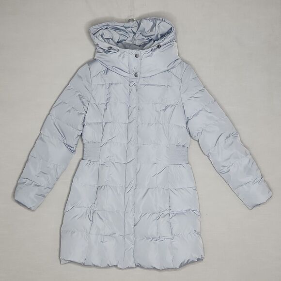 Cole Haan Signature Hooded Taffeta Down Coat - Picture 1 of 15